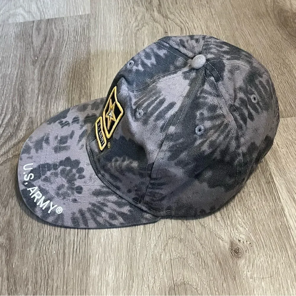 US Army Grey Tie Dye Baseball Hat